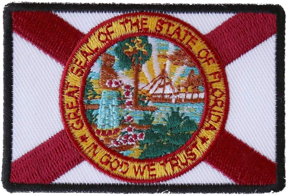 FLORIDA State Flag Patch - Embroidered Patch Appliqué