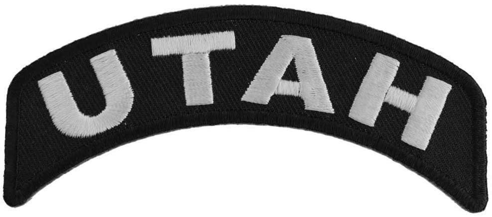 UTAH STATE Rocker Biker Motorcycle Embroidered Patch