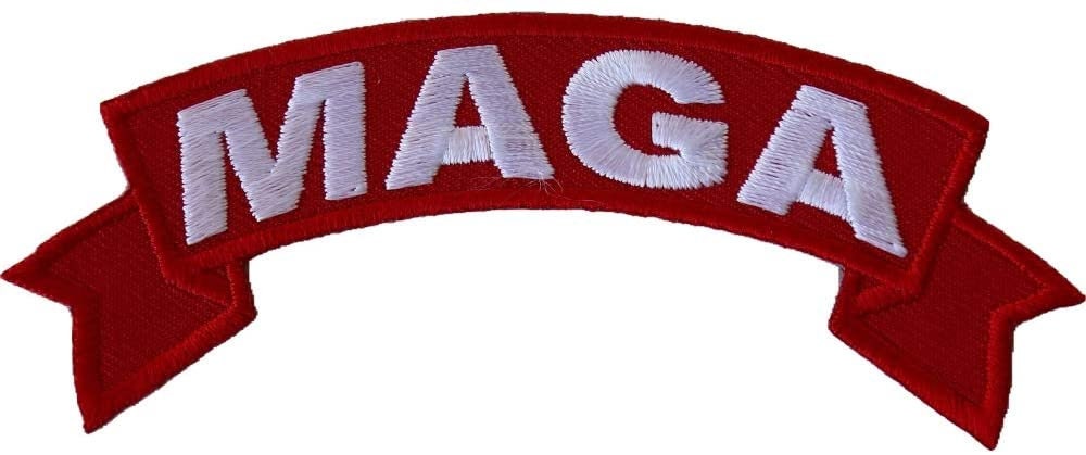 MAGA Red Rocker Patch - Make America Great Again Embroidered Patch Appliqué Craft Supply