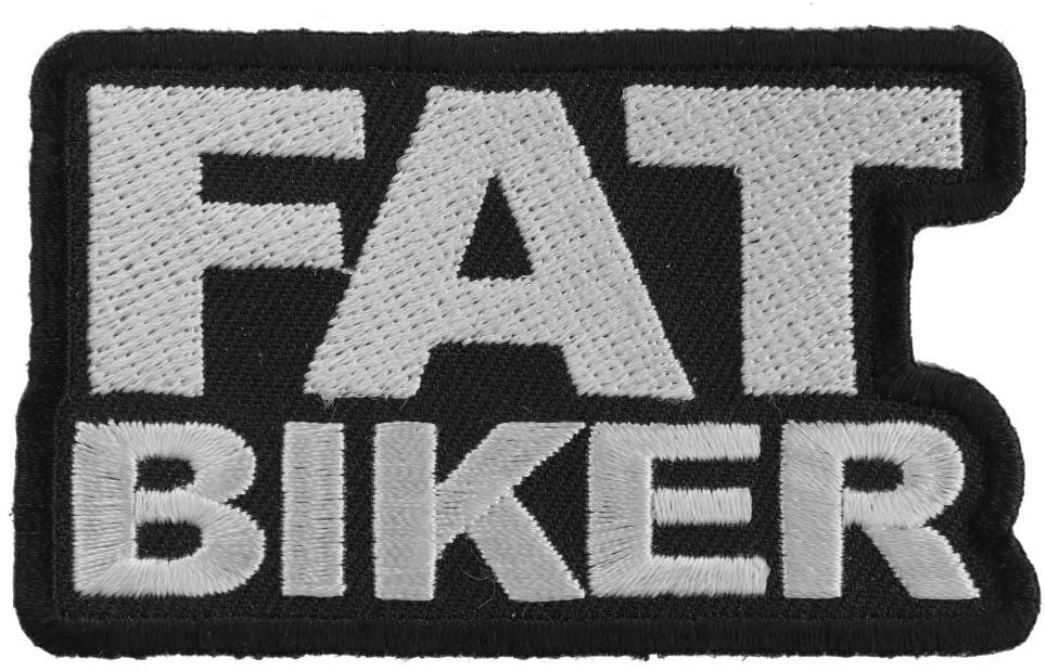 Fat Biker Patch - Funny Embroidered Patch Appliqué Craft Supply