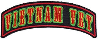 Vietnam Vet Embroidered Patch - Small Rocker Veteran Patch Military Iraq War