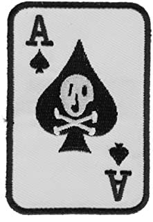Skull Ace of Spades Patch - United States Military Embroidered Patch