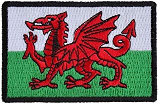 FLAG OF WALES Patch - Country Flag Welsh Red Dragon Embroidered Patch