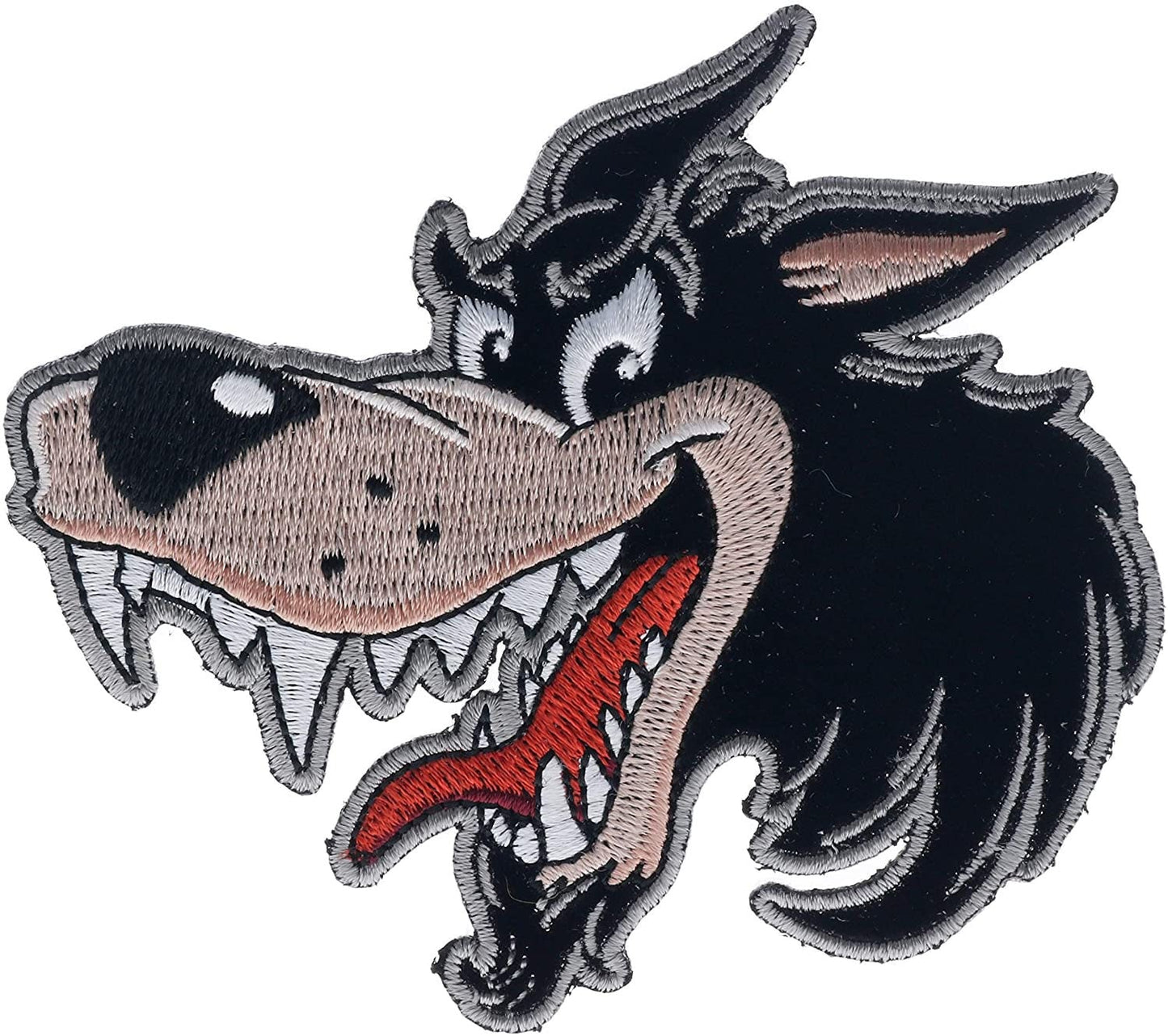Cartoon Wolf Patch - Lone Wolf Embroidered Patch Craft Supply