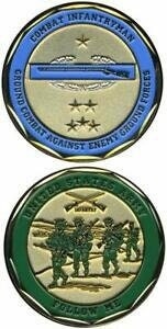 Combat Infantryman Challenge Coin - United States Army Infantry Follow Me Military Good Luck Double Sided Collectible Challenge Coin
