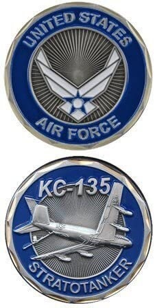 Air Force KC-135 Stratotanker Challenge Coin - USAF Air Force United States Military Good Luck Double Sided Collectible Challenge Coin