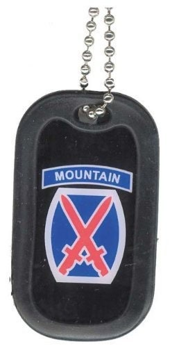 Army 10th Mountain Division Dog Tag With Chain - United States Army Infantry Mountain Division Veteran Vet Dog Tag