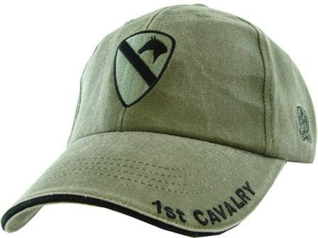 Army 1st Cavalry Division OD Green Embroidered Cap Hat - United States Army Combat Aviation Brigade