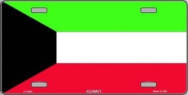 KUWAIT Flag Metal License Plate Sign Novelty Vanity Kuwaiti