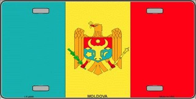 MOLDOVA Flag Metal License Plate Sign Novelty Vanity Moldavian
