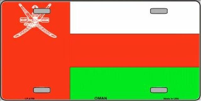 OMAN Flag Metal License Plate Sign Novelty Vanity Omani