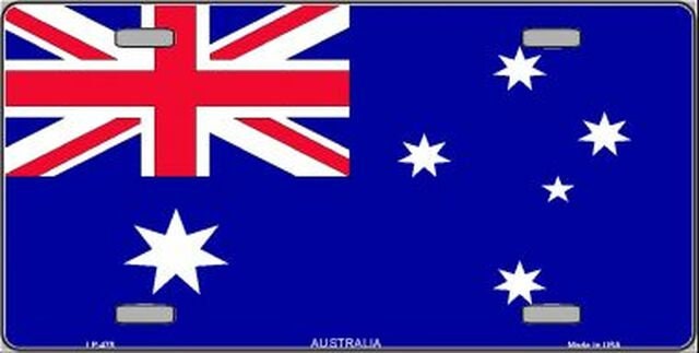 AUSTRALIA Flag Metal License Plate Sign Novelty Vanity Australian