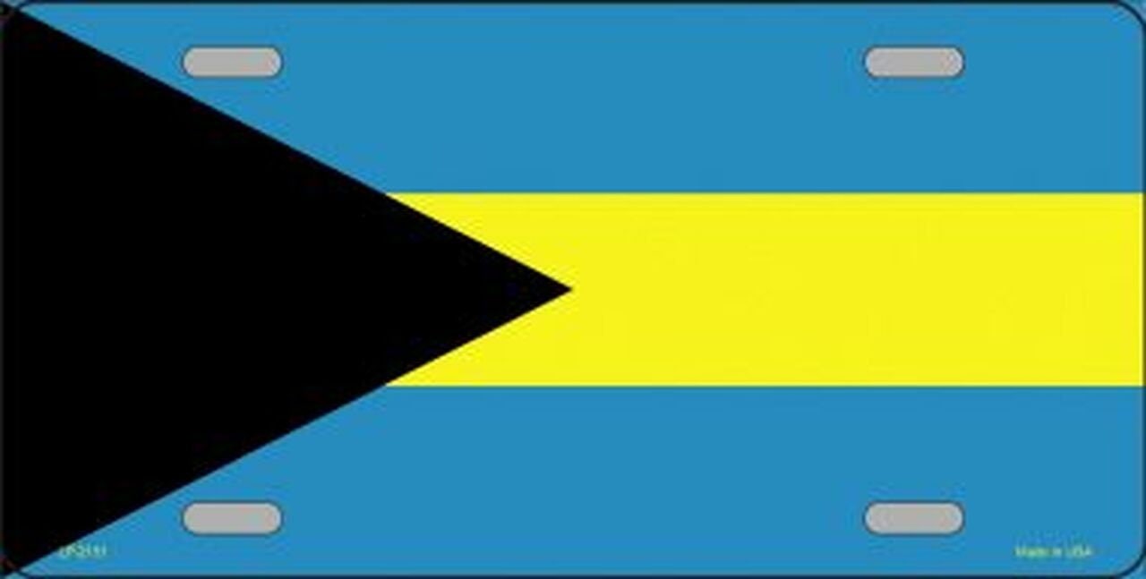 BAHAMAS Flag Metal License Plate Sign Novelty Vanity Bahamians