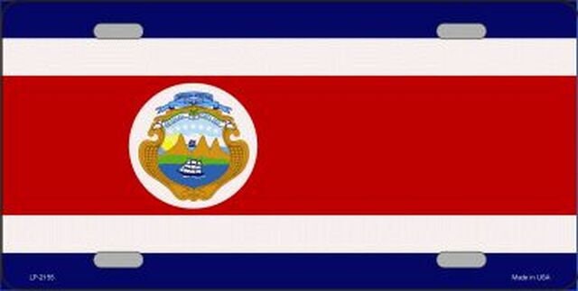 COSTA RICA Flag Metal License Plate Sign Novelty Vanity Costa Rican