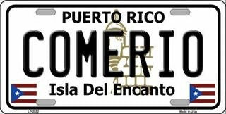 COMERIO Puerto Rico Background Metal License Plate Sign Novelty Vanity