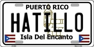 HATILLO Puerto Rico Background Metal License Plate Sign Novelty Vanity