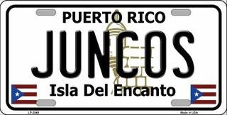 JUNCOS Puerto Rico Background Metal License Plate Sign Novelty Vanity