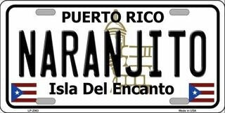 NARANJITO Puerto Rico Background Metal License Plate Sign Novelty Vanity Craft Supply