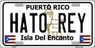 HATO REY Puerto Rico Background Metal License Plate Sign Novelty Vanity Craft Supply