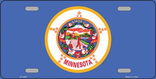 MINNESOTA State Flag Metal License Plate Sign Novelty Vanity Craft Supply