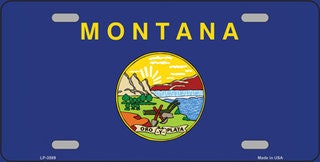 MONTANA State Flag Metal License Plate Sign Novelty Vanity