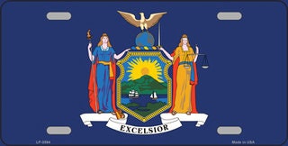 NEW YORK State Flag Metal License Plate Sign Novelty Vanity
