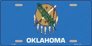 OKLAHOMA State Flag Metal License Plate Sign Novelty Vanity