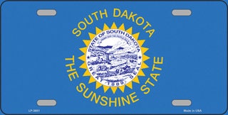 SOUTH DAKOTA State Flag Metal License Plate Sign Novelty Vanity Craft Supply