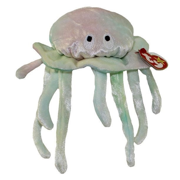 GOOCHY The Jellyfish Ty Beanie Baby Retired Beanbag Plush - New with Tags