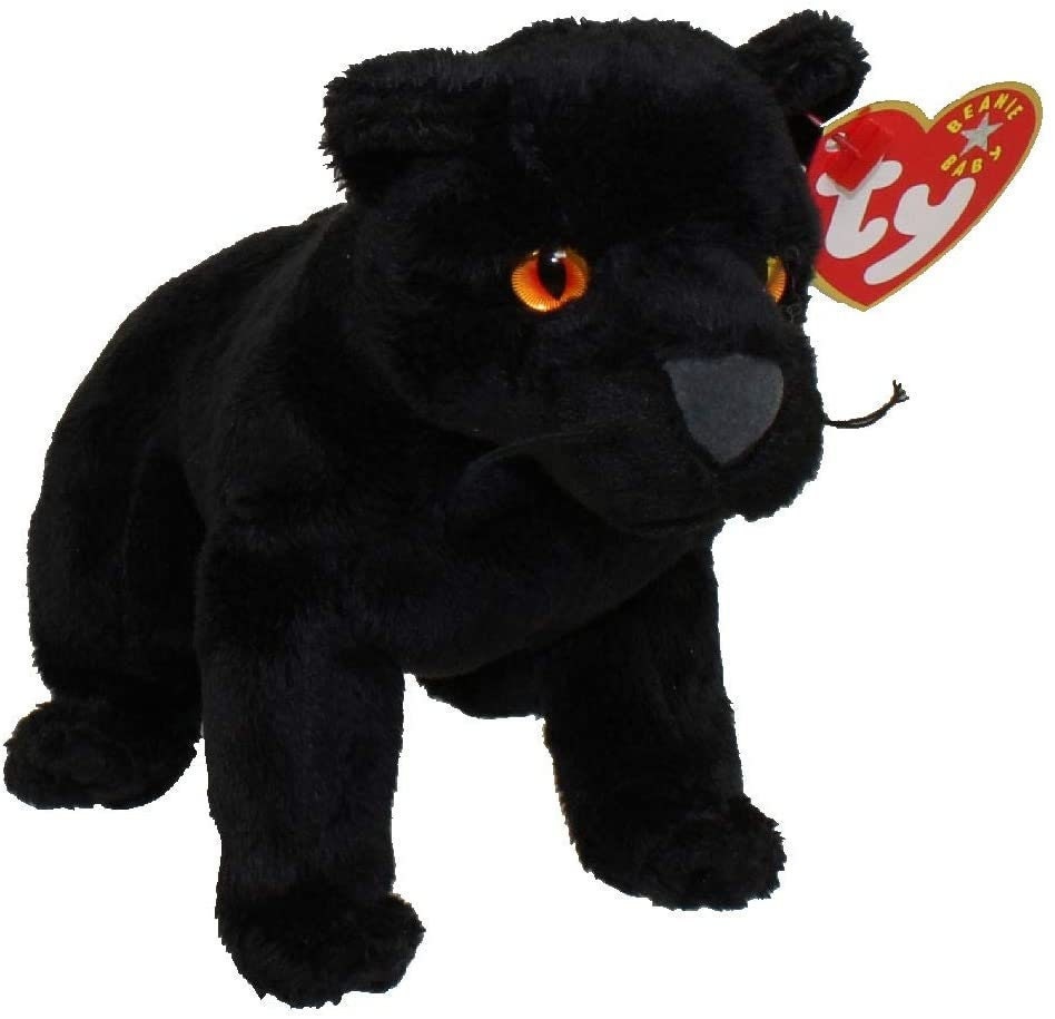 MIDNIGHT The Black Panther Ty Beanie Baby Retired Beanbag Plush - New with Tags Vintage 1990s