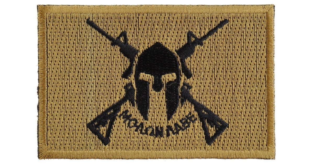 Come and Take It Molon Labe Crossed Rifles Patch - Spartans Military Embroidered Patch