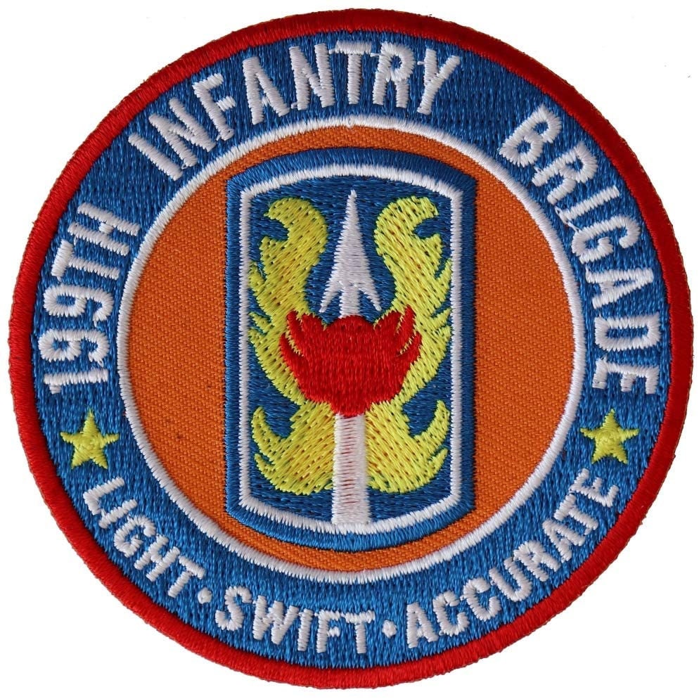 199th INFANTRY BRIGADE Embroidered Patch - United States Army Military Light Swift Accurate Infantry Patch
