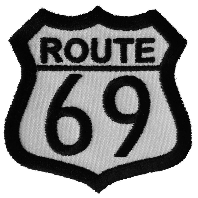 ROUTE 69 Patch - Funny Biker Route 69 Embroidered Patch Appliqué 66
