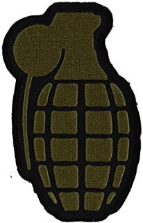 OD Green Grenade Patch - War Military Biker Motorcycle Patch Craft Supply