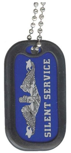Navy Silent Service Dog Tag With Chain - United States Navy USN Veteran Vet Dog Tag