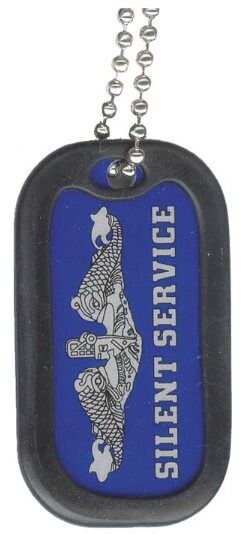 Navy Silent Service Dog Tag With Chain - United States Navy USN Veteran Vet Dog Tag Craft Supply