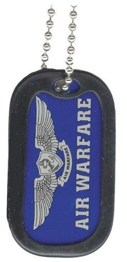 Navy Air Warfare Dog Tag With Chain - United States Navy USN Veteran Vet Dog Tag
