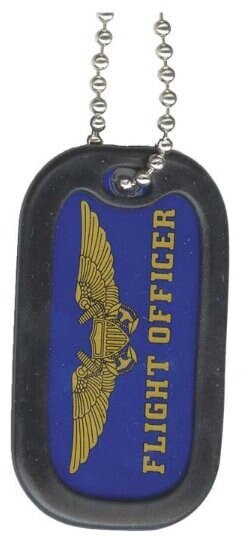 Navy Flight Officer Dog Tag With Chain - United States Navy USN Veteran Vet Dog Tag Craft Supply