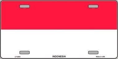 INDONESIA FLAG Metal License Plate Sign Novelty Vanity Indonesian