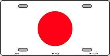 JAPAN Flag Metal License Plate Sign Novelty Vanity Japanese