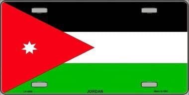 JORDAN Flag Metal License Plate Sign Novelty Vanity Jordanian Craft Supply