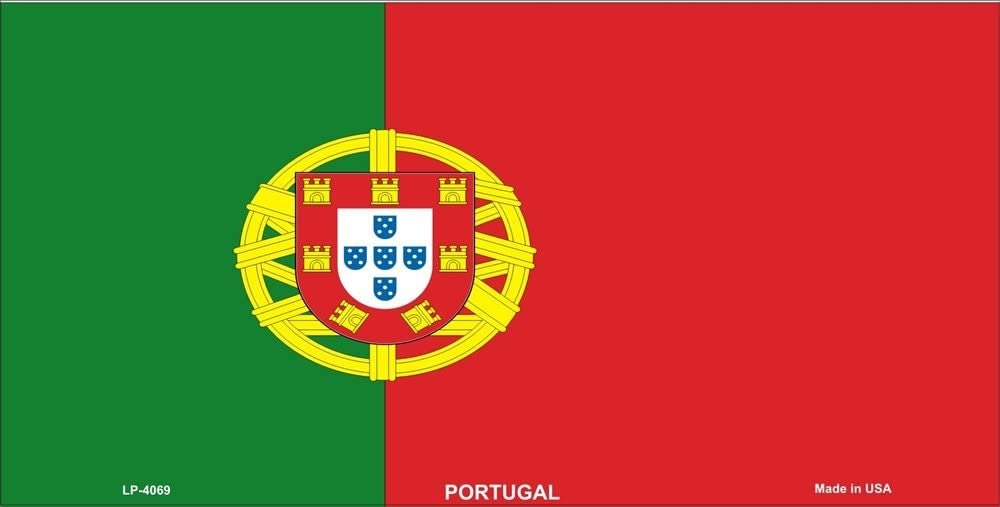 PORTUGAL Flag Metal License Plate Sign Novelty Vanity Portuguese