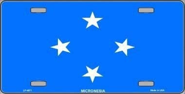 MICRONESIA Flag Metal License Plate Sign Novelty Vanity Micronesian