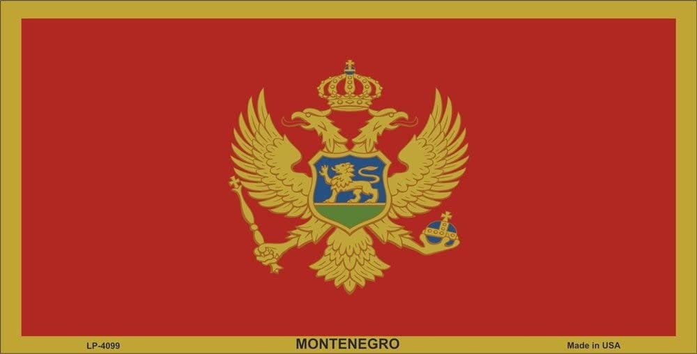 MONTENEGRO Flag Metal License Plate Sign Novelty Vanity Montenegrin