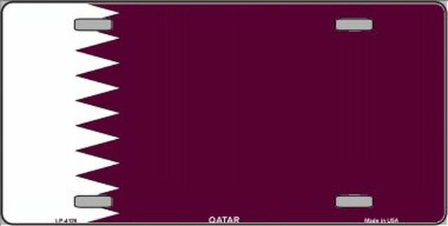 QATAR Flag Metal License Plate Sign Novelty Vanity