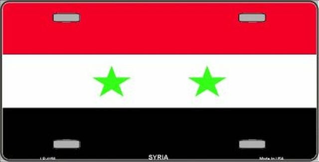 SYRIA Flag Metal License Plate Sign Novelty Vanity Syrian