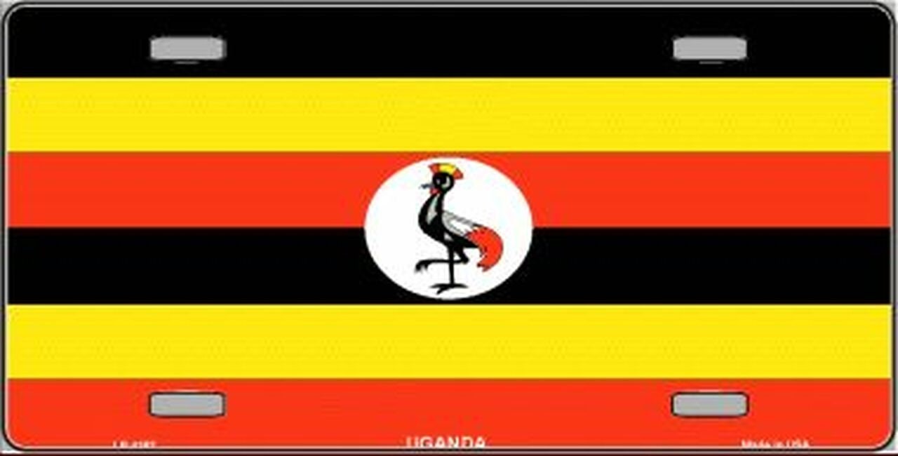 UGANDA Flag Metal License Plate Sign Novelty Vanity Ugandans