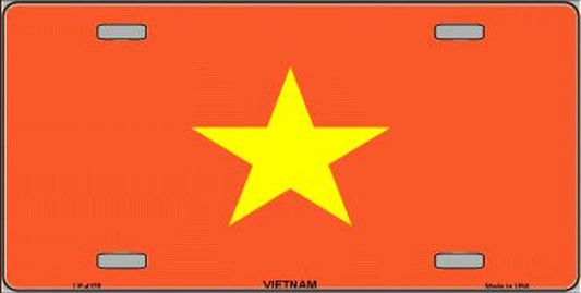 VIETNAM Flag Metal License Plate Sign Novelty Vanity Vietnamese Craft Supply