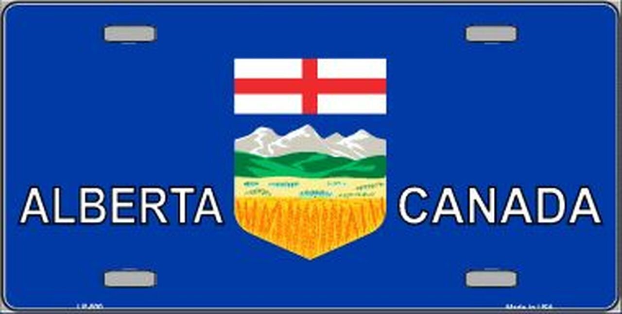 ALBERTA CANADA Flag Metal License Plate Sign Novelty Vanity Canadian Province