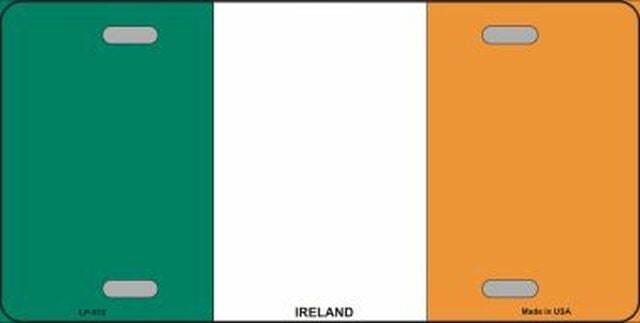 IRELAND Flag Metal License Plate Sign Novelty Vanity Irish Craft Supply